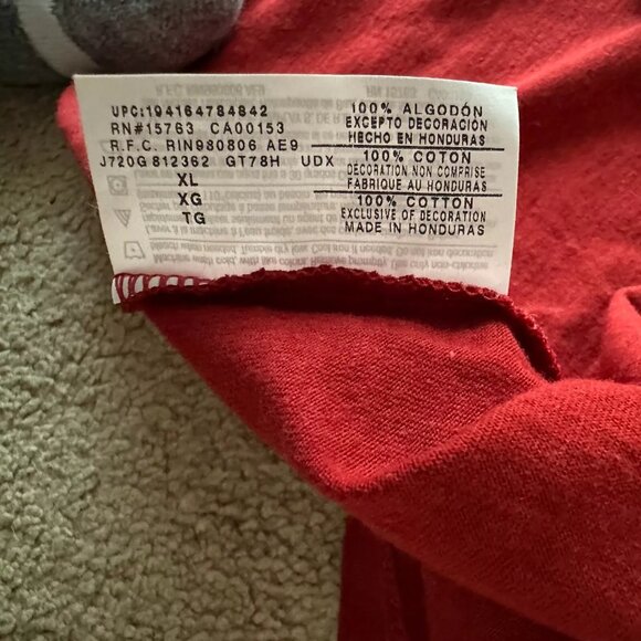 Champion Shirt Mens XL Long Sleeve Crewneck Logo Spellout Red - Picture 10 of 11